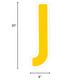 Yellow Letter (J) Corrugated Plastic Yard Sign, 30in
